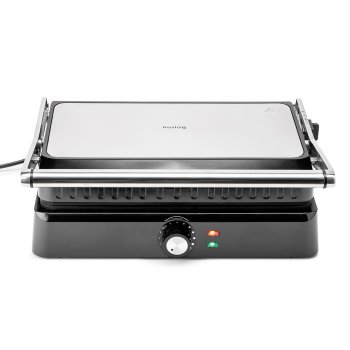 Huslog 2200W Electric Indoor Grill with Large Non-Stick Plates, black, silver