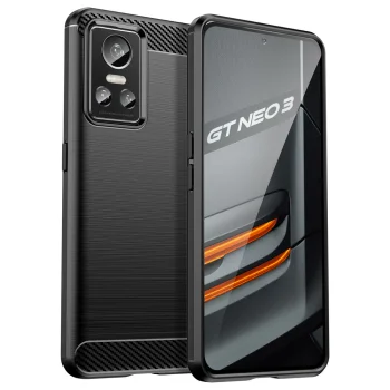 Чехол Carbon Case для Realme GT Neo 3, TPU, черный