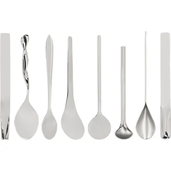 Набор кофейных ложек Alessi MSPOONSET, 8 разных дизайнов