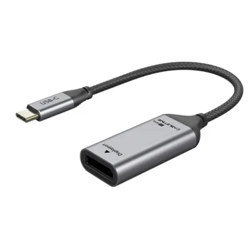 USB-C (M) uz DisplayPort (F) pāreja, 4K/60Hz, melna