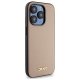 DKNY Grained Metal Logo MagSafe vāciņš Apple iPhone 15 Pro, Bēšs