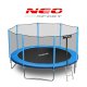Садовый батут 14ft/435cm с уличной сеткой и лестницей Neo-Sport
