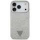 Guess Glitter Triangle Logo MagSafe Phone Case Cover iPhone 17 Pro - silver