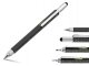 Multifunction Pen Screwdriver 6-in-1 with Ruler and Level, black