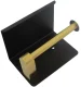 Toilet Paper Holder with Shelf, Black/Gold