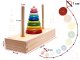 Wooden Educational Puzzle Toy, Tower of Hanoiwith Ring Pyramid