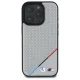 BMW BMHMP16X23PUPDG iPhone 16 Pro Max 6,9" pelēks/pelēks cietais futrālis M Perforēta trīskrāsu līnija...