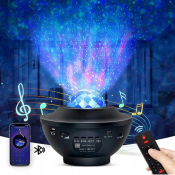 Bluetooth LED Disko Bumba projektors gaisma ballei svētkliem bērniem, nakts lampa ar skaļruni, USB MP3 |Bluetooth...
