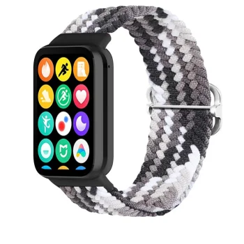 Telcon pīta siksniņa priekš Xiaomi Mi Band 8 Pro, melnbalta