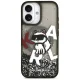 Karl Lagerfeld Liquid Glitter Choupette MagSafe vāciņš iPhone 17, melns