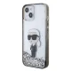Чехол Karl Lagerfeld для iPhone 15 Liquid Glitter Ikonik, прозрачный