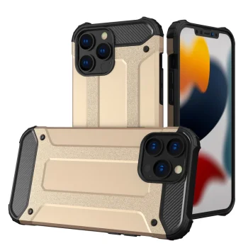 Vāciņš iPhone 13 Pro Max Hybrid Armor, zelta