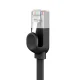 Baseus ātrgaitas plakanais Ethernet CAT6 RJ45 tīkla kabelis 0,5m - melns | High Speed ​​Flat Network Cable 0.5M...