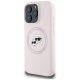 Karl Lagerfeld silikona Double Heads and Circle MagSafe vāciņš iPhone 16 Pro Max, rozā | Phone Case Cover