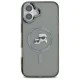 Чехол Karl Lagerfeld IML Metal Karl&Choupette Head MagSafe для iPhone 16 Plus, черный