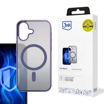 Чехол 3mk Frosty MagCase для Apple iPhone 16 Plus с MagSafe, фиолетовый