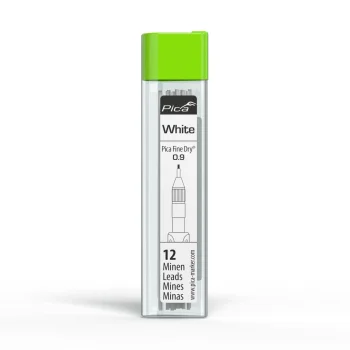 Pica Fine-Dry Refill Leads 0.9 mm, White, 12 pcs