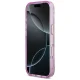 Guess IML Glitter Flowers Triangle MagSafe vāciņš iPhone 17 Pro Max – violets | Phone Case Cover