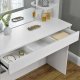 Modern Vanity Table with Large Mirror and Shelves ModernHome