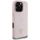 Чехол Guess Grained Hot Stamp Peony MagSafe для iPhone 16 Pro, Розовый
