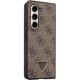 Guess Samsung Galaxy Z Fold 5 vāciņš Leather 4G Triangle Strass, brūns