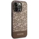 Guess iPhone 14 Pro vāciņš GCube Stripes MagSafe, brūns