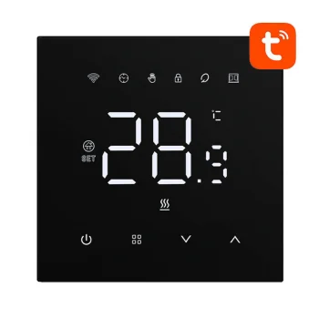 Avatto WT410-BH-3A-B viedais termostats gāzes katlam, WiFi, melns