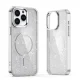 Чехол для iPhone 16 Glitter Case MagSafe, полупрозрачный белый с блестками
