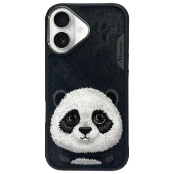 Nimmy Big Eyed Pet 2.0 Panda vāciņš Apple iPhone 16, melns