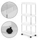 ModernHome 4-Tier Rolling Storage Cart for Bathroom & Kitchen, White
