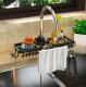 Universal Sink Faucet Organizer DA122, Black