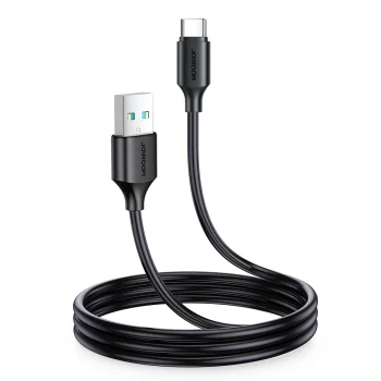 Joyroom Long-Lasting Series A9 USB-A to USB-C Cable, 3A, 1m, Black
