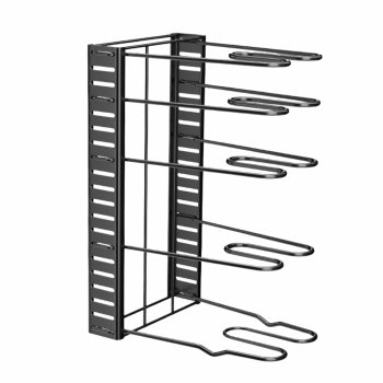 Pannu organizators ar 5 plauktiem katliem un vākiem, regulējams