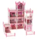 Bērnu Rotaļu Leļļu Māja ar Mēbelēm DIY Konstruktors | Kids Toy Dollhouse with Furniture Constructor