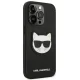 Чехол Karl Lagerfeld Saffiano Choupette Head Patch для iPhone 14 Pro Max Черный