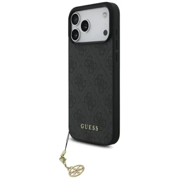 Чехол Guess 4G Charms Collection MagSafe для iPhone 17 Pro Max, черный