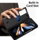 Samsung Galaxy Z Fold 4 (SM-F936) Leather Cover with View Window Card Slot Case, Black