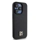 DKNY чехол для iPhone 15 Pro Leather Monogram Pattern Metal Logo MagSafe, черный