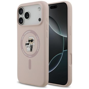 Karl Lagerfeld iPhone 17 Pro Max vāciņš Silicone Karl&Choupette MagSafe, rozā