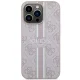 Guess iPhone 13 / 13 Pro vāciņš 4G Printed Stripes MagSafe, rozā