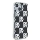 DKNY iPhone 15 / 14 / 13 vāciņš IML Checkered Mono Pattern, melns