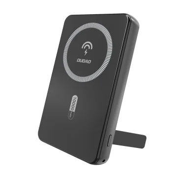 Magnetic Power Bank Dudao K14S+ 10000mAh 22.5W USB-A USB-C MagSafe Compatible with Stand - Black