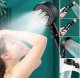 Shower Head, 5 Modes, STOP, Black, without Hose