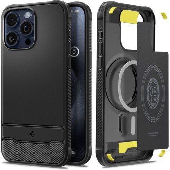 Spigen iPhone 15 Pro Max Case Rugged Armor Mag, Matte Black