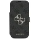 Grāmatiņas tipa vāciņš Guess Book 4G Metal Logo, iPhone 18 Pro / 17 Pro, melns