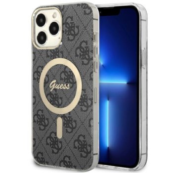 Apple iPhone 13 Pro Max 6.7'' Guess 4G MagSafe Case Cover (GUHMP13XH4STK), Black | Telefona Maciņš Vāks Apvalks...