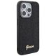 Чехол Guess для iPhone 15 Pro Disco Script Metal, черный