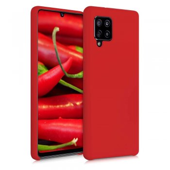 Samsung Galaxy A42 (SM-A426B) Silicone Case Soft Flexible Rubber Cover, Red | Telefona Vāciņš Maciņš Bampers Apvalks