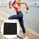 Sports terry wristband with zip pocket, black