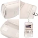 Travel toiletry bag with roll-up design, blue